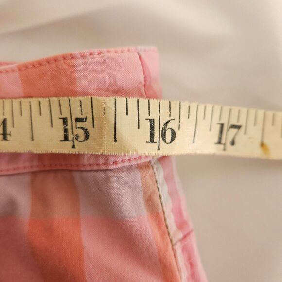 Vintage Ralph Lauren Womens 6 32x19 Pink Plaid Cropped Golf Stretch Pants Capris - Picture 6 of 8